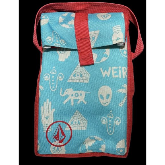 VOLCOM Occult Weird Eye Of Providence Alien Lunch Sack Insulated Food Bag HTF - Picture 1 of 10